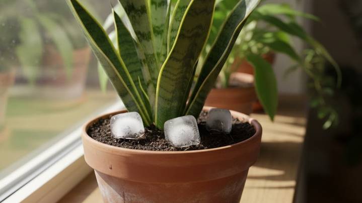 Colocar cubos de hielo en la lengua de suegra: para qué sirve