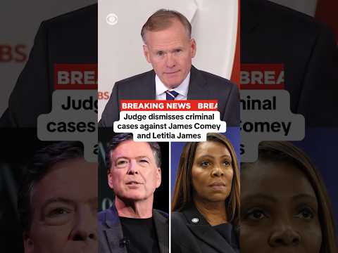 Judge dismisses criminal cases against James Comey and Letitia James #shorts