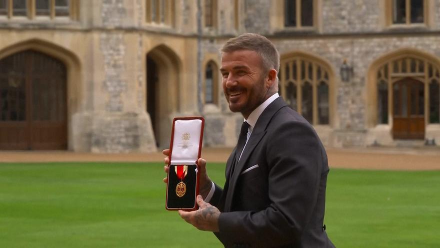 David Beckham, nombrado caballero por el rey Carlos III