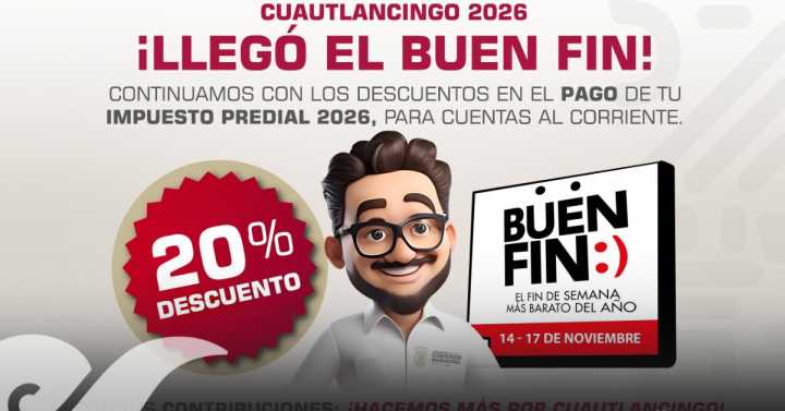 Descuentos en el pago de predial en Cuautlancingo
