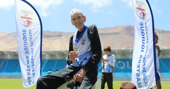 La historia del atleta chileno de 96 años que sorprende con tres triunfos en el Sudamericano Máster