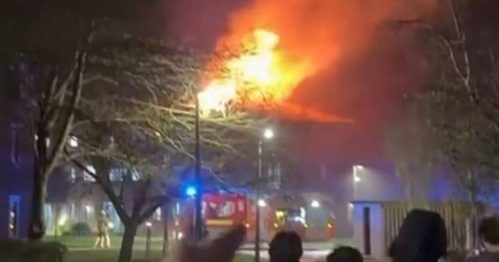 University of Warwick fire: Major blaze at halls of residence as flames coming from roof