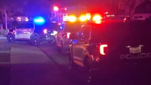 Heavy police presence near an apartment complex in Merced