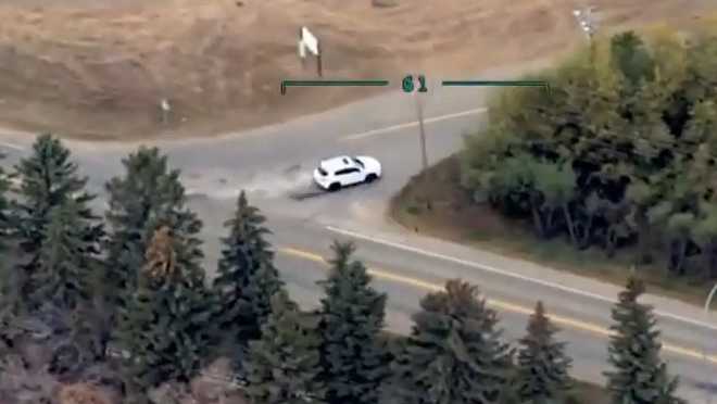 Crime spree, high-speed pursuit on highway south of Edmonton ends with suspect vehicle rolling over