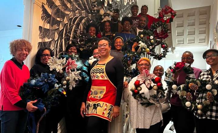 Holiday Wreath Making with florist Sherida Heath at Hammonds House Museum on December 3rd at 6 PM