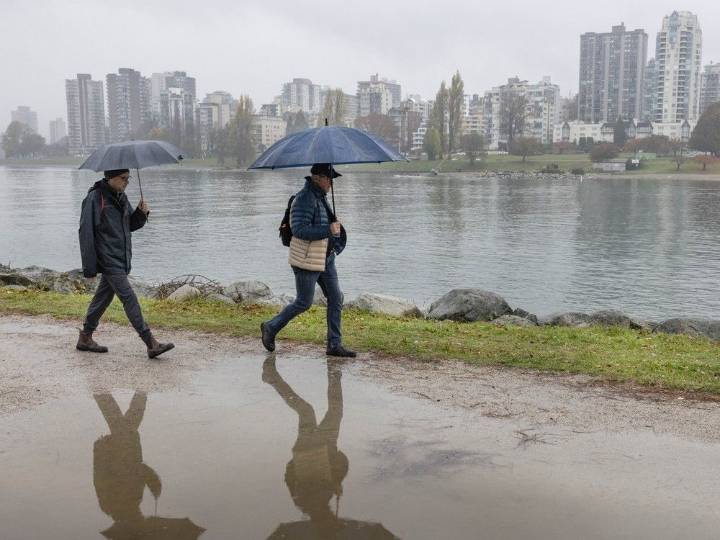 Rainfall warning in effect for parts of B.C.'s South Coast