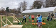 Lansing hosts first pumpkin toss event for post