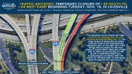 I-65 South to I-64 West ramp in Louisville to close starting Tuesday