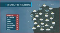 Os chuvascos irán entrando dende o noroeste de Galicia
