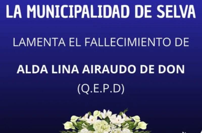 Tristeza: falleció la esposa del exintendente de Selva y diputado provincial Óscar Don