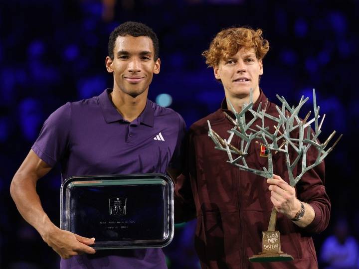 Montreal's Auger-Aliassime battles, but falls to Sinner in Paris final