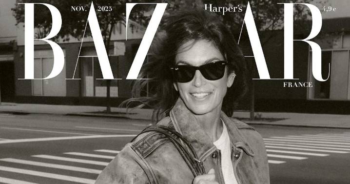 Cindy Crawford Brings Back the 90s on the Cover of Harper's Bazaar France