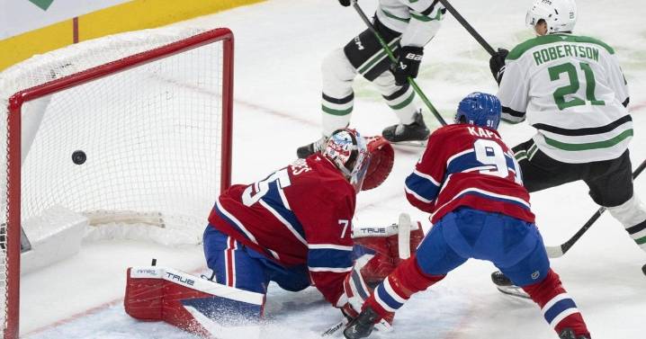 Jason Robertson scores twice, Stars rout Canadiens 7