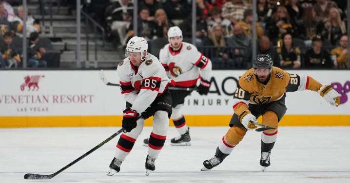 Senators edge Golden Knights 4-3 in shootout for rare victory at Vegas