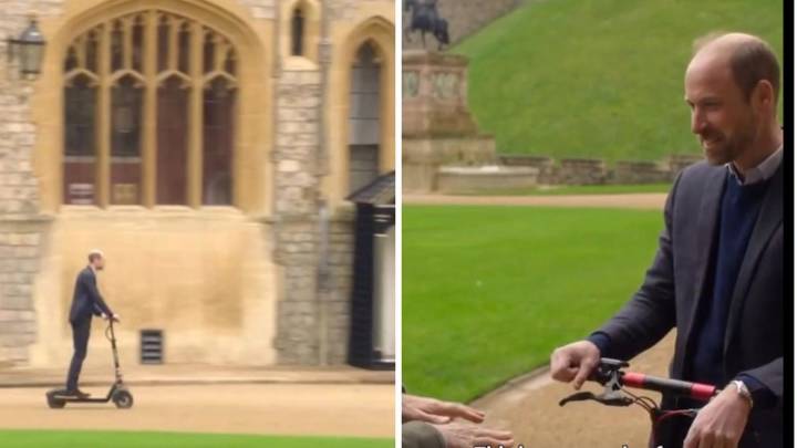 Prince William blasted for ‘dangerous’ act riding e-scooter at Windsor Castle before Eugene Levy interview