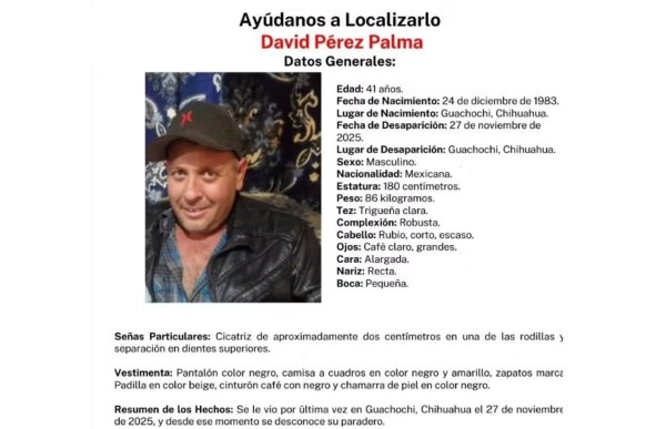 Difunden pesquisa del hombre levantado en Guachochi