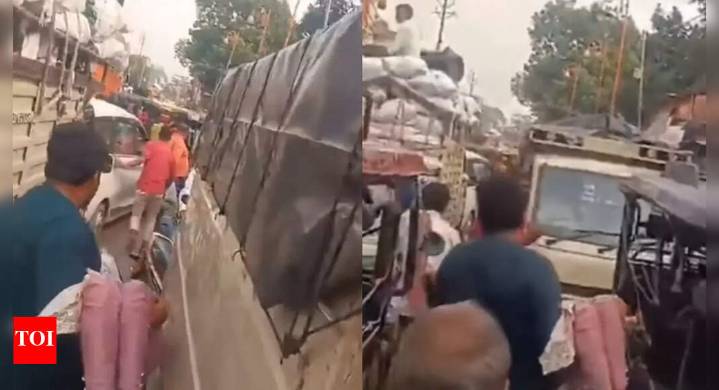 Trapped in gridlock, helpless father walks with sick child in arms; UP’s traffic mess under fire