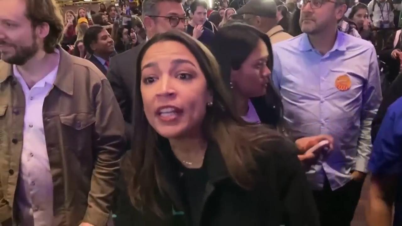 Alexandria Ocasio-Cortez reacts to Zohran Mamdani NYC mayor's race victory