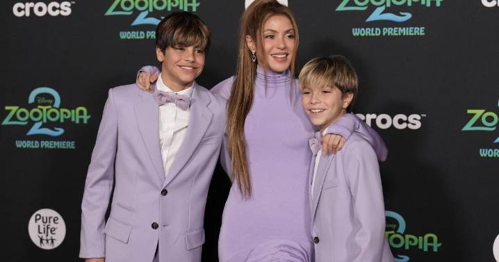 Shakira's Bold Lavender Dress Comes With a High Slit