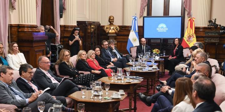 DNU: la oposición aprovechó una visita del presidente del Senado español para reclamar mayores restricciones
