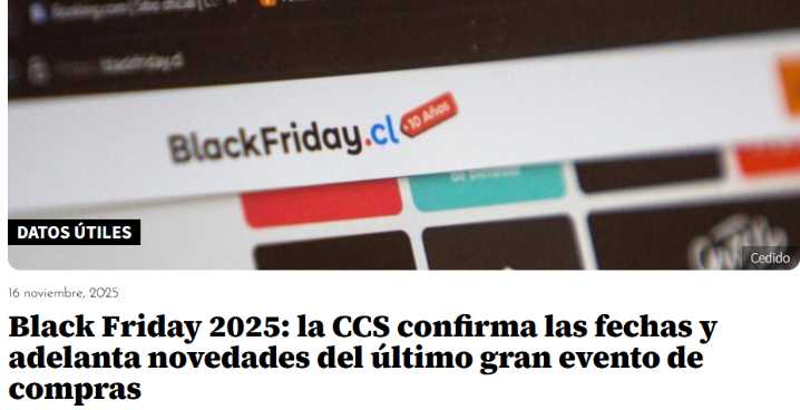 La CCS confirma Black Friday 2025: se realizará del 28 de noviembre al 1 de diciembre con nuevas garantías