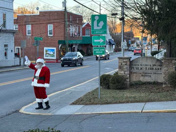 Santa is visiting the White Sulphur Springs Public Library