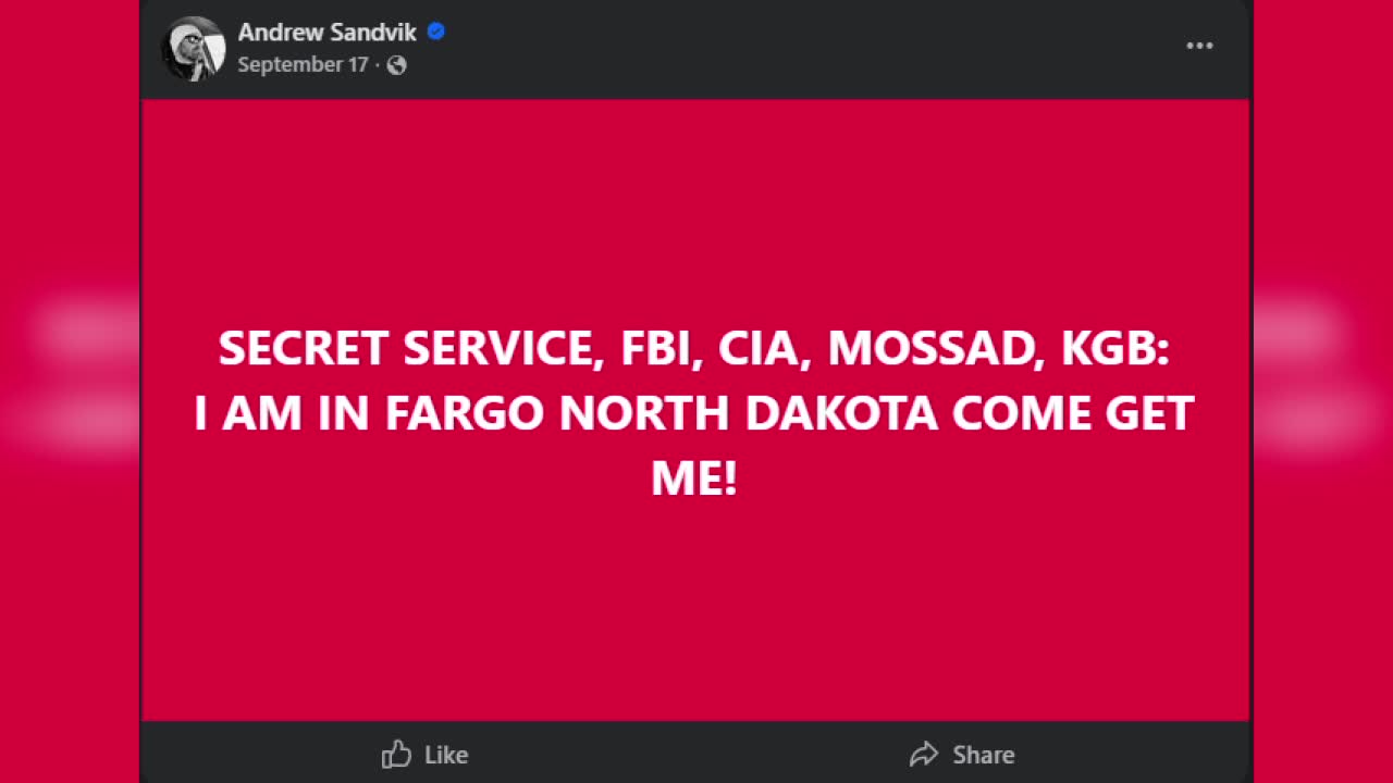 Andrew Sandvik appears in federal court a day after his arrest