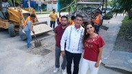 Mara Lezama y alcalde de Bacalar supervisan programa de rehabilitación de calles en la cabecera municipal