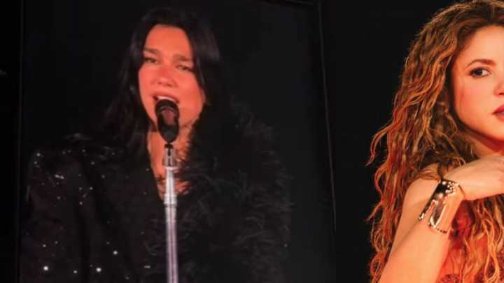 La emocionante reacción de Shakira al escuchar el homenaje que Dua Lipa le hizo en Bogotá al cantar ‘Antología’: ‘La música nos une’