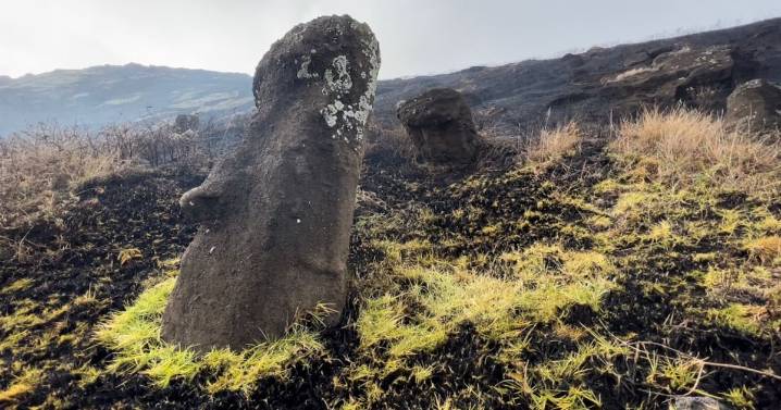 Declaran alerta roja en Isla de Pascua por incendio forestal cercano a área protegida