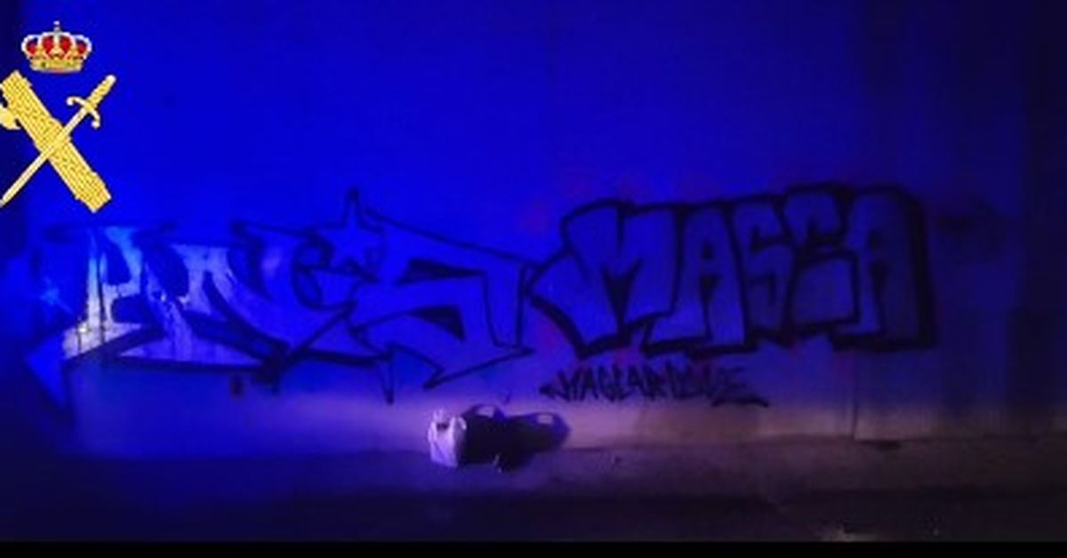 Guardias Civiles de Galinduste pillan a tres 'in fraganti' a tres graffiteros en entre Montejo y La Maya