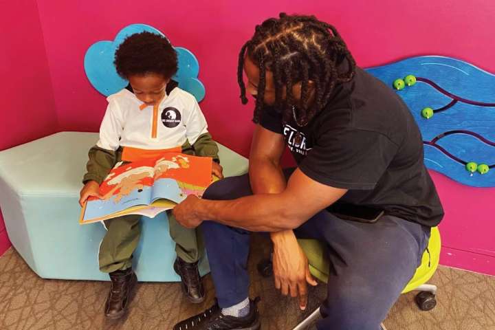 The Library Dads are bonding through books