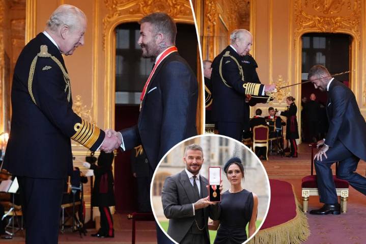 David Beckham knighted by King Charles and Victoria Beckham gets a new name, too