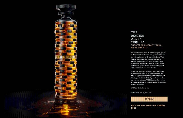 After 5 months, the $1,200 bottles of Besties All-In tequila are finally starting to ship