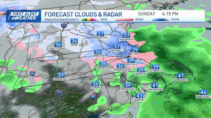 Will it rain on Thanksgiving in New England?