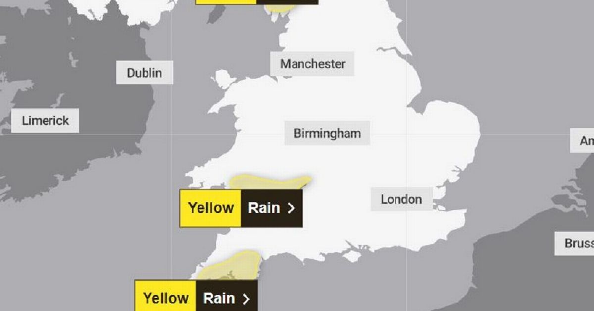 Full list of UK areas affected by Met Office rain warning as ‘flooding probable’