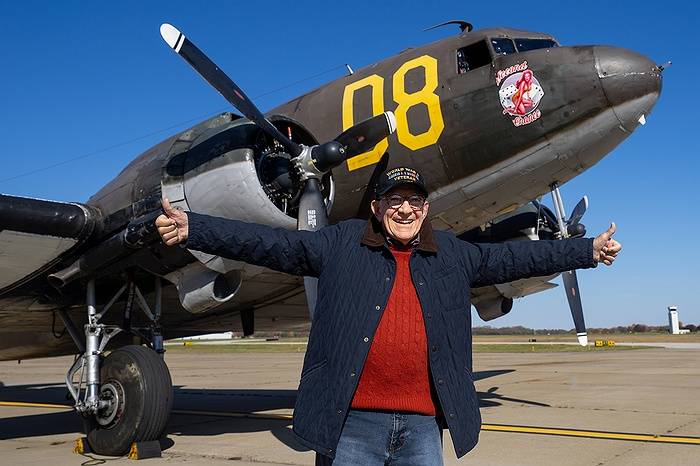 101-Year-Old WWII C-47 Pilot Takes to the Air with the American Airpower Museum