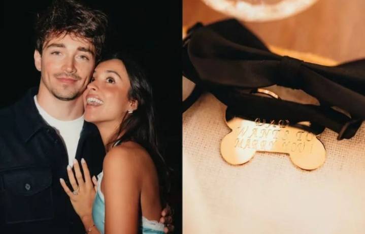 Charles Leclerc le pide matrimonio a Alexandra Saint Mleux”