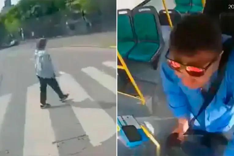 Una mujer murió tras ser atropellada por un colectivo y quedó registrado