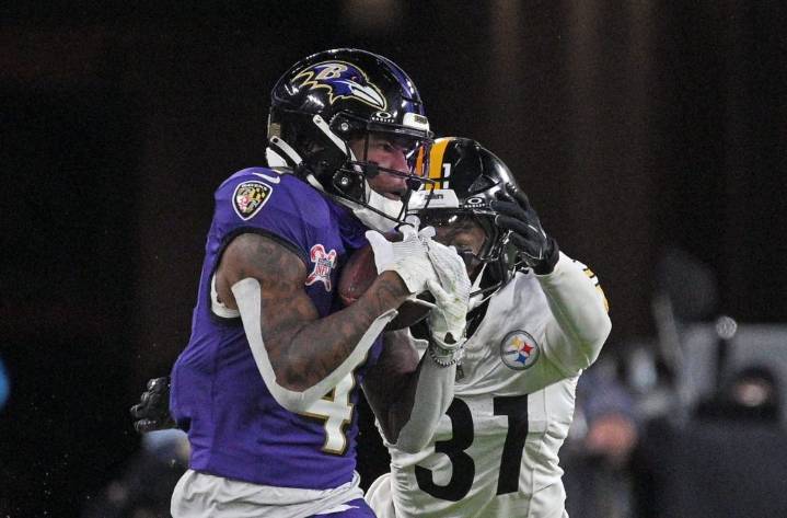 Division standings favor the Steelers. Odds favor the Ravens.