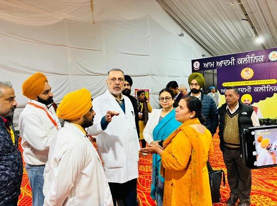 Dr. Balbir Singh inspects ‘Nigah Langar’ eye camp, reviews medical arrangements for 350th Martydom anniversary Photo Source: Babushahi Bureau [ FULL VIEW ]