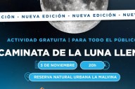 Noche de luna en La Malvina: nueva caminata nocturna