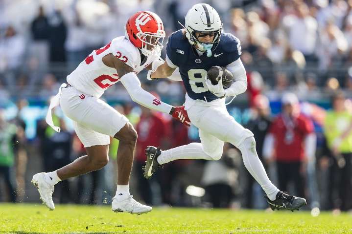 Penn State’s Terry Smith is pleased with the play of Koby Howard, Trebor Pena vs. Indiana