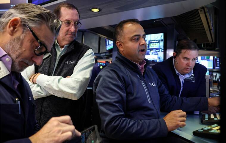 Dow hits record high as shutdown end nears, AI stocks fall