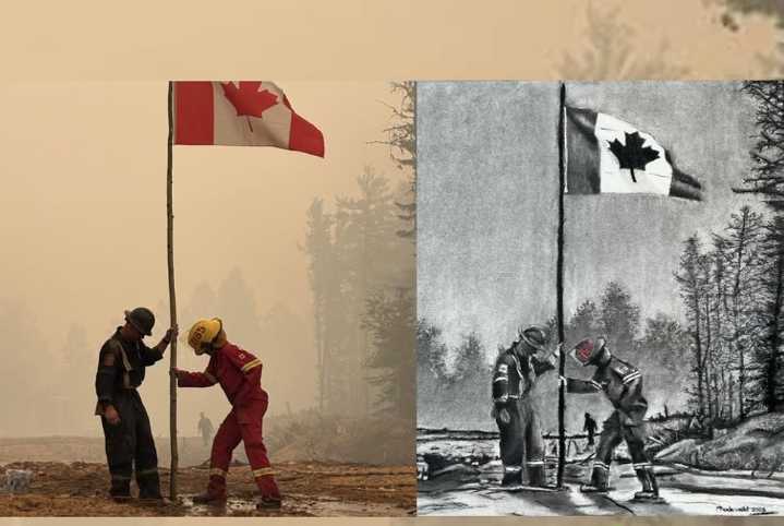 From wildfire ashes to art: Local firefighters turn charred wood into a symbol of hope