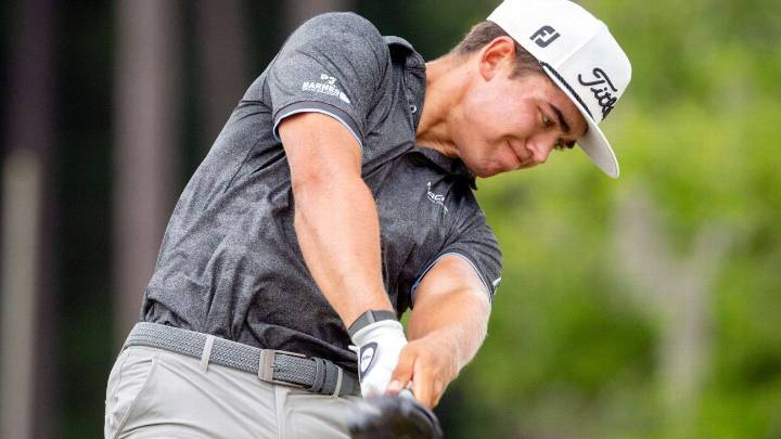 Garrick Higgo ties course record, leads World Wide Technology by 1