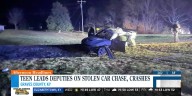 Teen arrested after allegedly leading deputies on stolen car chase, crashing into utility pole