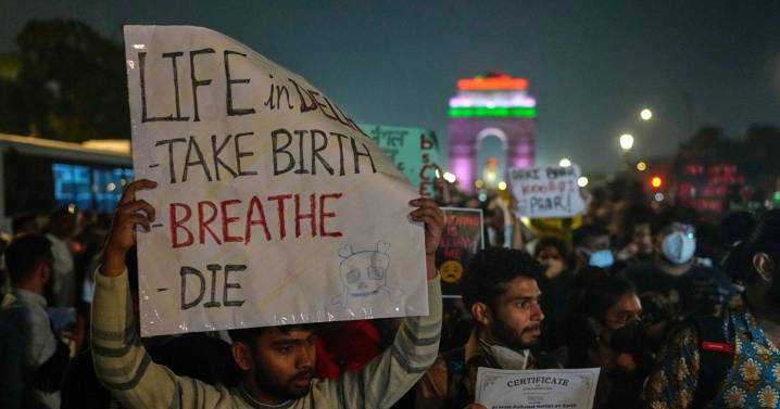 Air pollution levels surge in India's capital, sparking rare protests