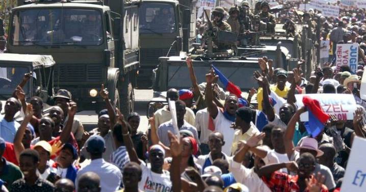 Haitian gang members exchange fire with Marines