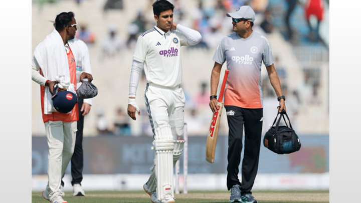 BCCI confirms skipper Gill sustained neck spasm while batting on day two of Kolkata Test